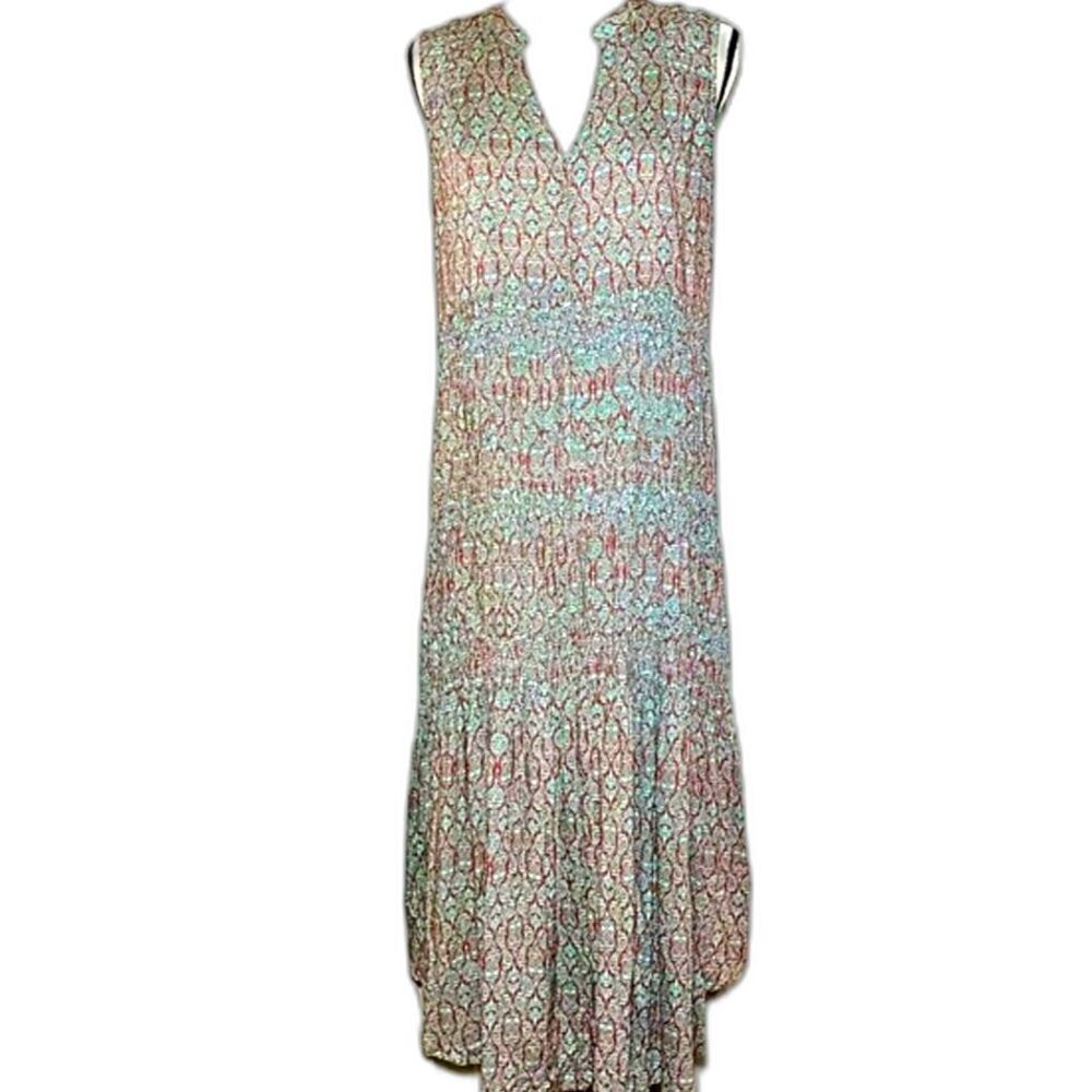 🌟 Mystree Felicity Smocked Sleeveless Maxi Sz S #D3 - Picture 4 of 8